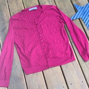 *2/$20* Maroon Jaclyn Smith Button Up Cardigan